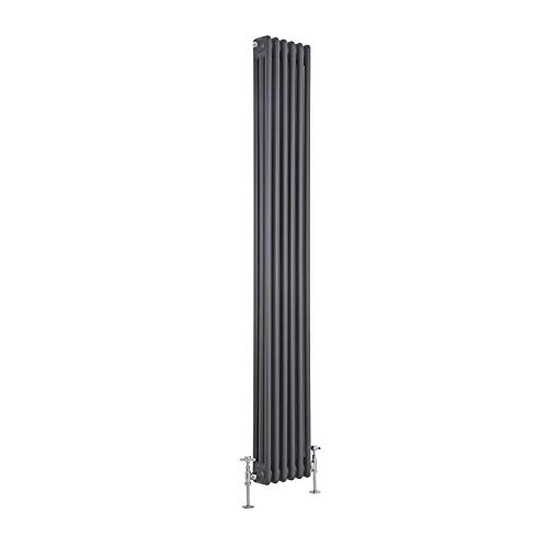 Hudson Reed Regent - Gliederheizkörper 1800mm x 290mm in Anthrazit von Hudson Reed