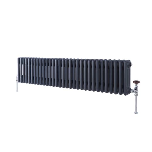 Hudson Reed Regent - Gliederheizkörper 300mm x 1415mm in Anthrazit von Hudson Reed