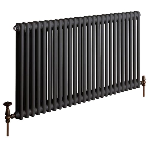 Hudson Reed Regent - Gliederheizkörper 600mm x 1190mm in Anthrazit von Hudson Reed