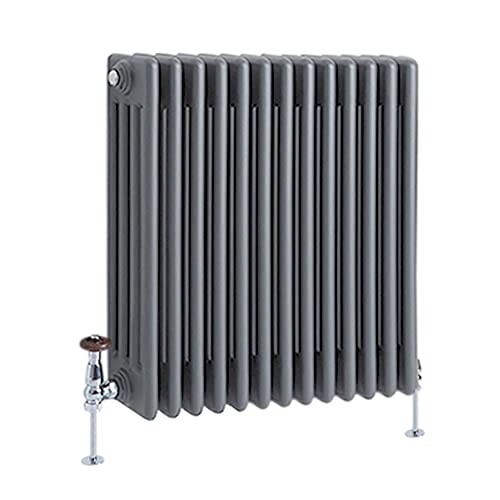 Hudson Reed Regent - Gliederheizkörper 600mm x 605mm in Anthrazit von Hudson Reed