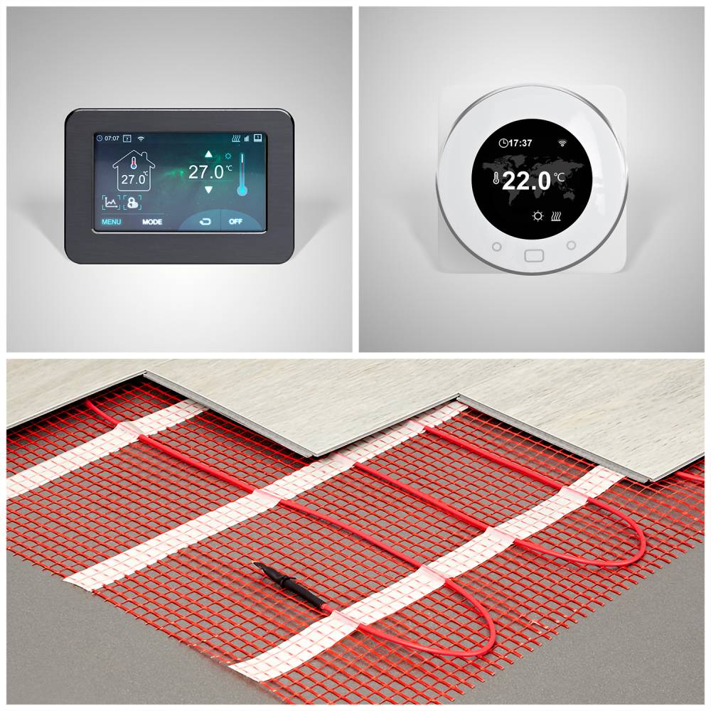Elektrische Fußbodenheizung – Wählbare Größe und WLAN-Thermostat von HudsonReed