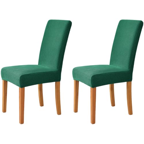 Hueborne Große Jacquard-Stuhlhussen for Parson-Stühle, Hochelastischer Stretch-Schonbezug for Stühle Mit Hoher Rückenlehne (Rückenhöhe 24–28 Zoll), Küchen-/Wohnzimmerdekor(Teal) von Hueborne