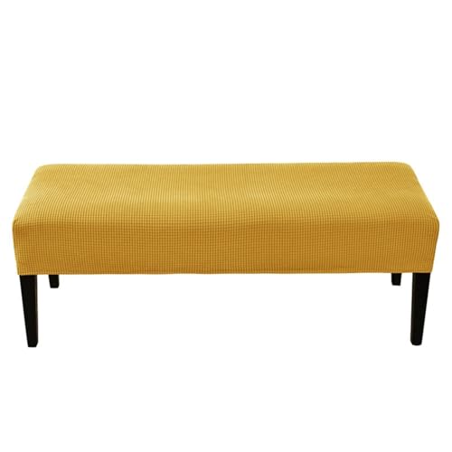 Hueborne Jacquard-Schonbezug for Klavierbänke – Stretch-Polsterbezug for Lange Bänke, Dicker, Solider Sitzschutz for Wohnzimmer Und Esszimmer(Lemon Yellow) von Hueborne