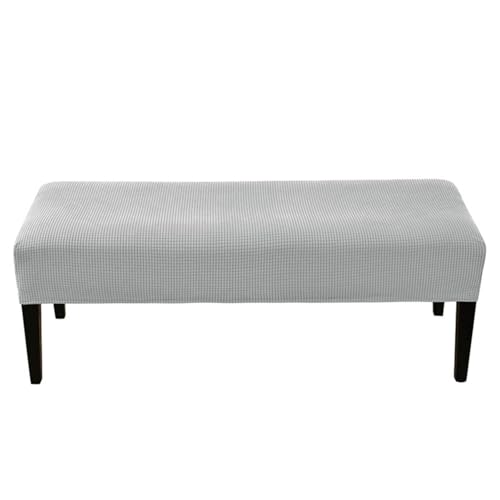 Hueborne Jacquard-Schonbezug for Klavierbänke – Stretch-Polsterbezug for Lange Bänke, Dicker, Solider Sitzschutz for Wohnzimmer Und Esszimmer(Light Grey) von Hueborne