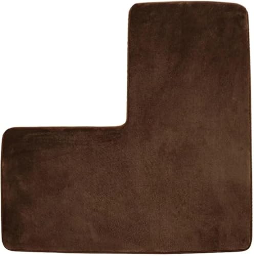 Hueborne L-förmiger Bodenteppich – Eckmatte Aus Memory-Schaum Mit Rutschfester Unterseite, Weiches, Saugfähiges Dekor for Badezimmer, Nacht- Und Wohnbereiche(Coffee) von Hueborne