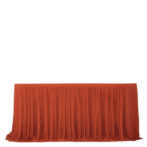 Hueborne Pearl Chiffon-Tischrock for Hochzeits-Desserttische, Erhältlich In Den Größen 6 Und 9 Fuß, Perfekt for Geburtstagsfeiern(Caramel,9feet) von Hueborne