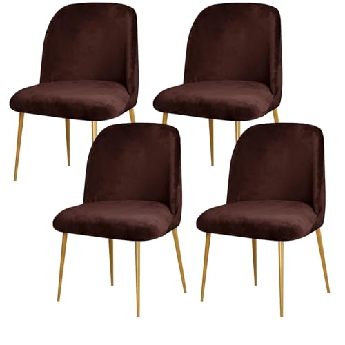Samtbezüge For Esszimmerstühle Mit Gebogener Rückenlehne, 2er-Set, Dehnbare Schonbezüge Mit Runder Rückenlehne, Mid-Century Modern Akzent-Stuhlbezüge For Esszimmersitze Ohne Armlehnen(Dark Brown,4PCS) Samtbezüge For Esszimmerstühle Mit Gebogener Rückenlehne, 2er-Set, Dehnbare Schonbezüge Mit Runder Rückenlehne, Mid-Century Modern Akzent-Stuhlbezüge For Esszimmersitze Ohne Armlehnen(Dark Brown,4PCS) von Hueborne