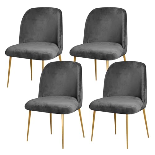 Samtbezüge for Esszimmerstühle Mit Gebogener Rückenlehne, 2er-Set, Dehnbare Schonbezüge Mit Runder Rückenlehne, Mid-Century Modern Akzent-Stuhlbezüge for Esszimmersitze Ohne Armlehnen(Gray,4PCS) Samtbezüge for Esszimmerstühle Mit Gebogener Rückenlehne, 2er-Set, Dehnbare Schonbezüge Mit Runder Rückenlehne, Mid-Century Modern Akzent-Stuhlbezüge for Esszimmersitze Ohne Armlehnen(Gray,4PCS) von Hueborne