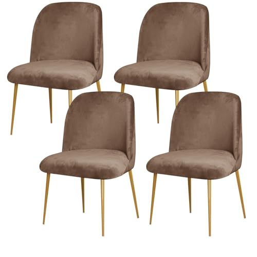 Samtbezüge for Esszimmerstühle Mit Gebogener Rückenlehne, 2er-Set, Dehnbare Schonbezüge Mit Runder Rückenlehne, Mid-Century Modern Akzent-Stuhlbezüge for Esszimmersitze Ohne Armlehnen(Brown,4PCS) Samtbezüge for Esszimmerstühle Mit Gebogener Rückenlehne, 2er-Set, Dehnbare Schonbezüge Mit Runder Rückenlehne, Mid-Century Modern Akzent-Stuhlbezüge for Esszimmersitze Ohne Armlehnen(Brown,4PCS) von Hueborne
