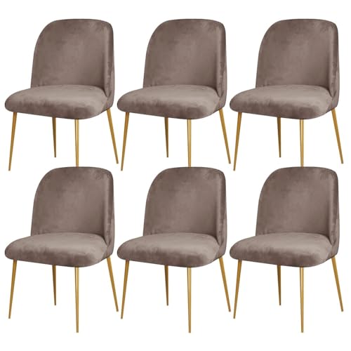 Samtbezüge for Esszimmerstühle Mit Gebogener Rückenlehne, 2er-Set, Dehnbare Schonbezüge Mit Runder Rückenlehne, Mid-Century Modern Akzent-Stuhlbezüge for Esszimmersitze Ohne Armlehnen(Khaki,6PCS) Samtbezüge for Esszimmerstühle Mit Gebogener Rückenlehne, 2er-Set, Dehnbare Schonbezüge Mit Runder Rückenlehne, Mid-Century Modern Akzent-Stuhlbezüge for Esszimmersitze Ohne Armlehnen(Khaki,6PCS) von Hueborne