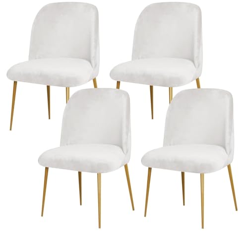 Samtbezüge for Esszimmerstühle Mit Gebogener Rückenlehne, 2er-Set, Dehnbare Schonbezüge Mit Runder Rückenlehne, Mid-Century Modern Akzent-Stuhlbezüge for Esszimmersitze Ohne Armlehnen(White,4PCS) Samtbezüge for Esszimmerstühle Mit Gebogener Rückenlehne, 2er-Set, Dehnbare Schonbezüge Mit Runder Rückenlehne, Mid-Century Modern Akzent-Stuhlbezüge for Esszimmersitze Ohne Armlehnen(White,4PCS) von Hueborne