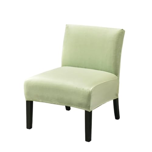 Stretch-Stuhlbezug Aus Samt Ohne Armlehnen – Dicker, Solider Schonbezug for Slipper-Stuhl Mit Elastischen Schlaufen, Weicher, Rutschfester Möbelbezug for Wohnzimmer, Café, Hotel(Mint Green) von Hueborne