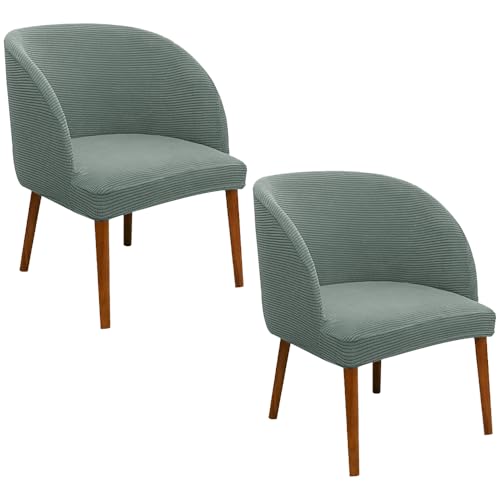 Stuhlhussen for Esszimmerstühle Mit Gebogener Rückenlehne (2er-Pack), Weiche Stretch-Schonbezüge, Passend for Rückenlehnenhöhen Von 13–18 Zoll, Schutz for Wohnzimmer- Und Küchenmöbel(Amy Green) von Hueborne