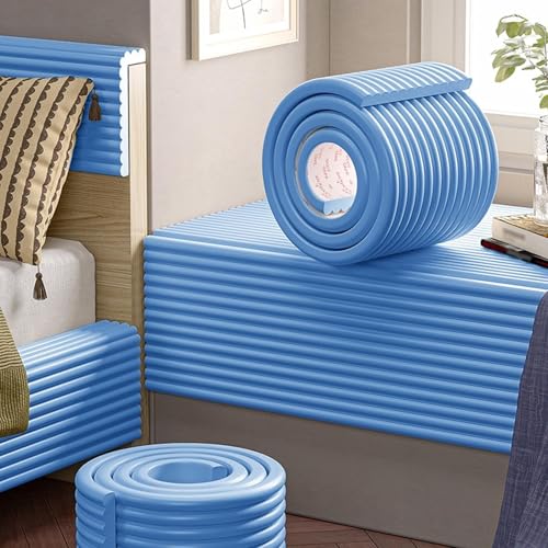 Weiche 3D-Wandverkleidung For Schlafzimmer Und Tatami-Matten – Selbstklebendes Kopfteil For Abziehen Und Aufkleben – Beige Wandschutzfolie Aus NBR-Schaum(Blue,20x200cm/7.9x78.7in) von Hueborne