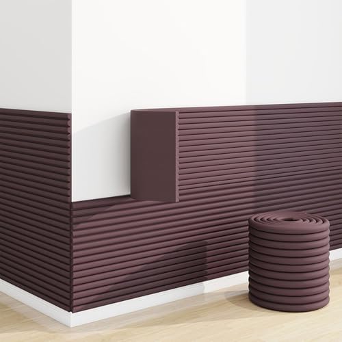 Weiche 3D-Wandverkleidung For Schlafzimmer Und Tatami-Matten – Selbstklebendes Kopfteil For Abziehen Und Aufkleben – Beige Wandschutzfolie Aus NBR-Schaum(Brown,15x200cm/5.9x78.7in) von Hueborne