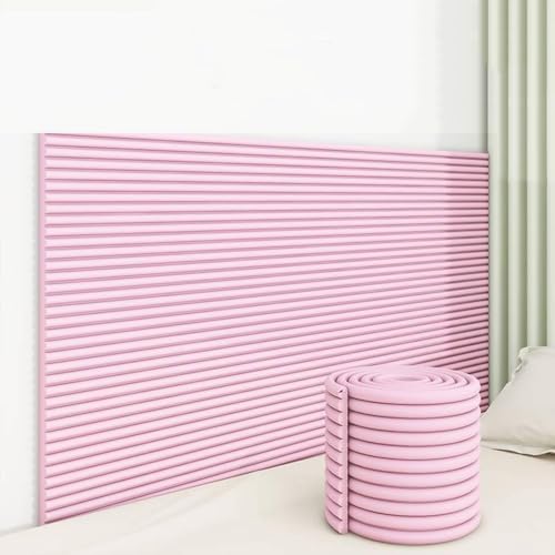 Weiche 3D-Wandverkleidung For Schlafzimmer Und Tatami-Matten – Selbstklebendes Kopfteil For Abziehen Und Aufkleben – Beige Wandschutzfolie Aus NBR-Schaum(Pink,30x200cm/11.8x78.7in) von Hueborne
