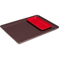 Hübsch Interior - Amare Tablett, burgund / rot (2er-Set) von Hübsch Interior