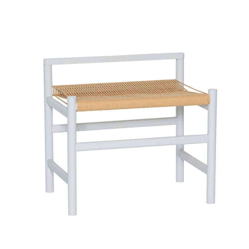 Hübsch Interior Bank Sitzbank Eichenholz Papierschnur Hellgrau 60 Cm Heritage B-Ware von Hübsch Interior