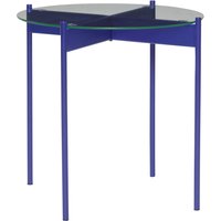 Hübsch Interior - Beam Beistelltisch, H 42 x Ø 45 cm, blau von Hübsch Interior