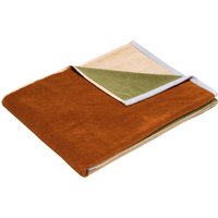 Hübsch Interior - Block Handtuch, large, grün / braun / beige von Hübsch Interior