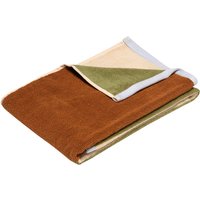 Hübsch Interior - Block Handtuch, small, grün / braun / beige von Hübsch Interior