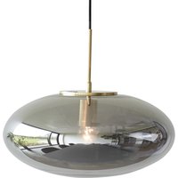 Hübsch Interior - Glas Pendelleuchte Ø 40 cm, Höhe 32 cm, verspiegelt / Messing von Hübsch Interior