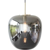 Hübsch Interior - Glas Pendelleuchte Ø 40 cm, Höhe 40 cm, verspiegelt / Messing von Hübsch Interior