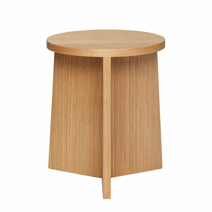 Hübsch Interior Hocker Sitzhocker Designhocker Holzhocker Design H 42 Cm Eiche   B-Ware von Hübsch Interior