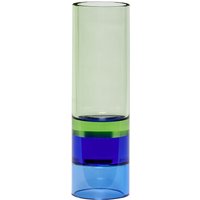 Hübsch Interior - Kristall Teelichthalter / Vase, grün / blau von Hübsch Interior