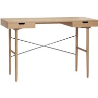 Hübsch Interior - Schreibtisch mit 2 Fächern, 120 x 55 cm, Eiche von Hübsch Interior