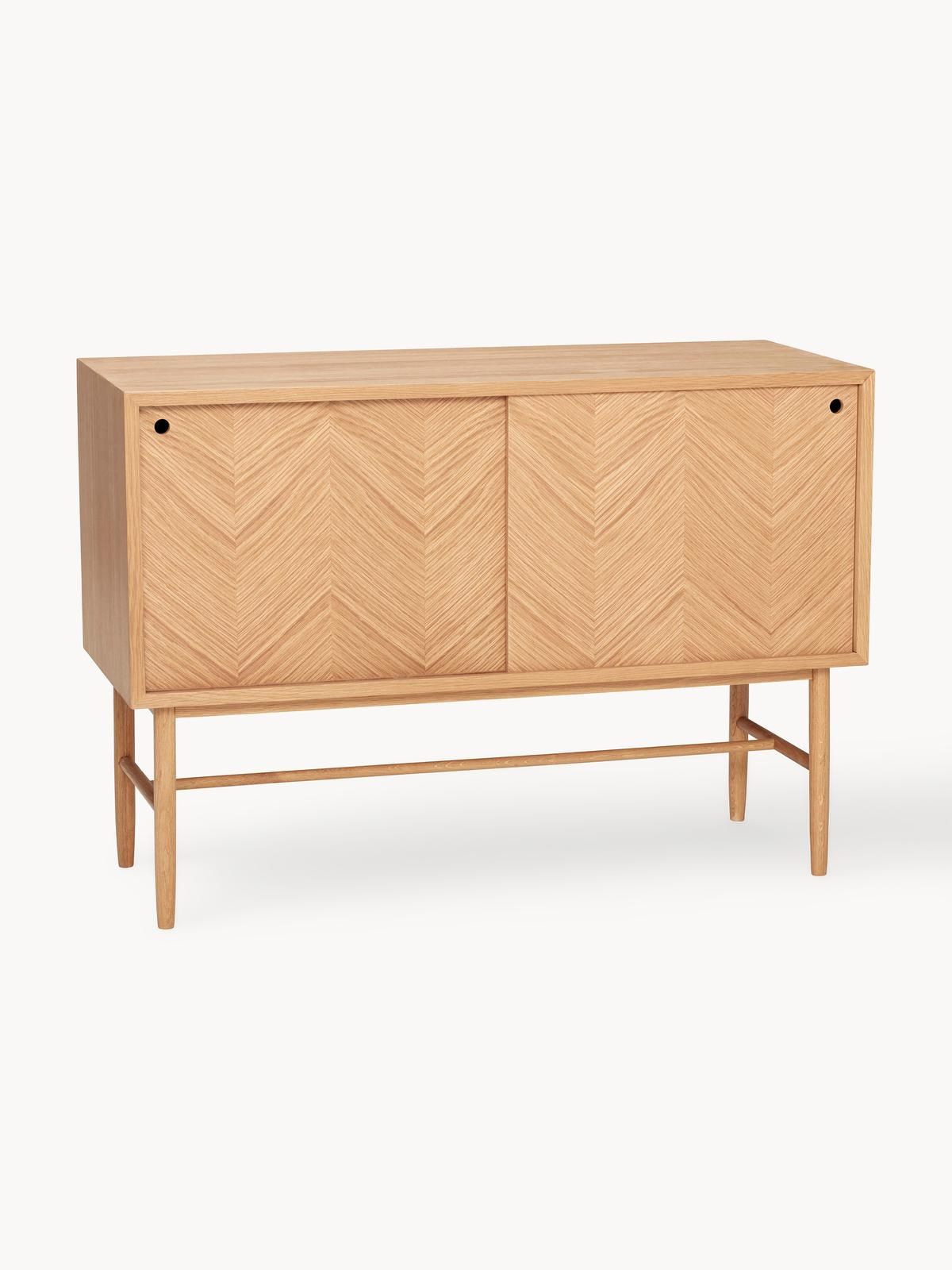 Eichenholz-Sideboard Herringbone mit Fischgrätmuster von Hübsch