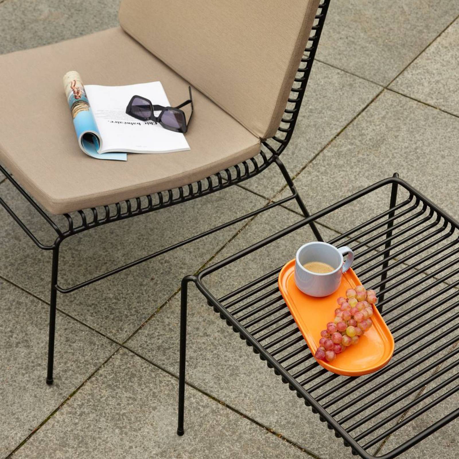 HÜBSCH Serviertablett Amare, hellblau + orange, 2er-Set HÜBSCH Serviertablett Amare, hellblau + orange, 2er-Set von Hübsch
