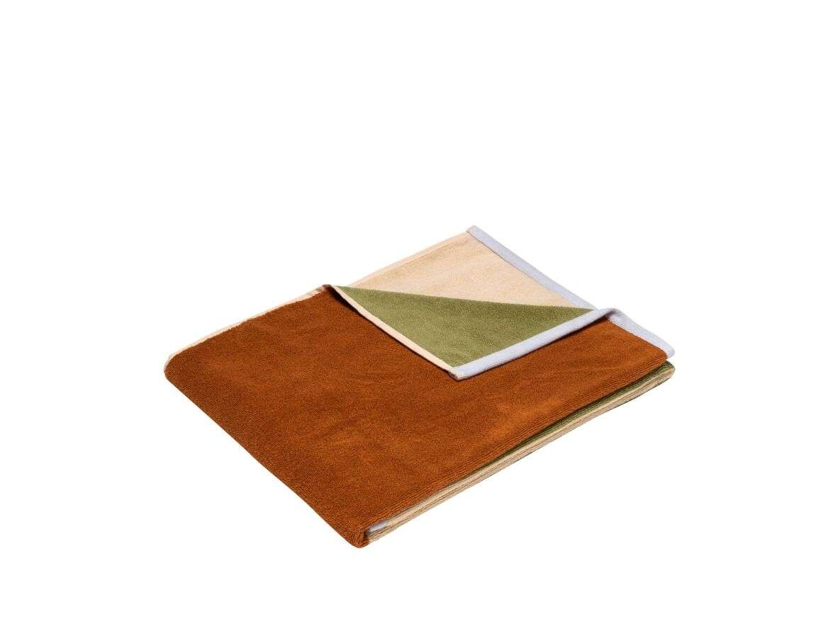 Hübsch - Block Towel Large Brown/Multicolour Hübsch von Hübsch