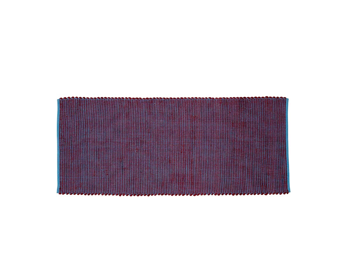 Hübsch - Kawa Runner 80x200 Burgundy/Blue Hübsch von Hübsch