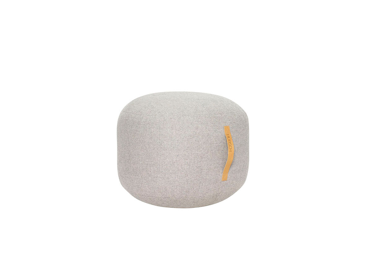 Hübsch - Mochi Pouf Ø50 Grey Hübsch von Hübsch