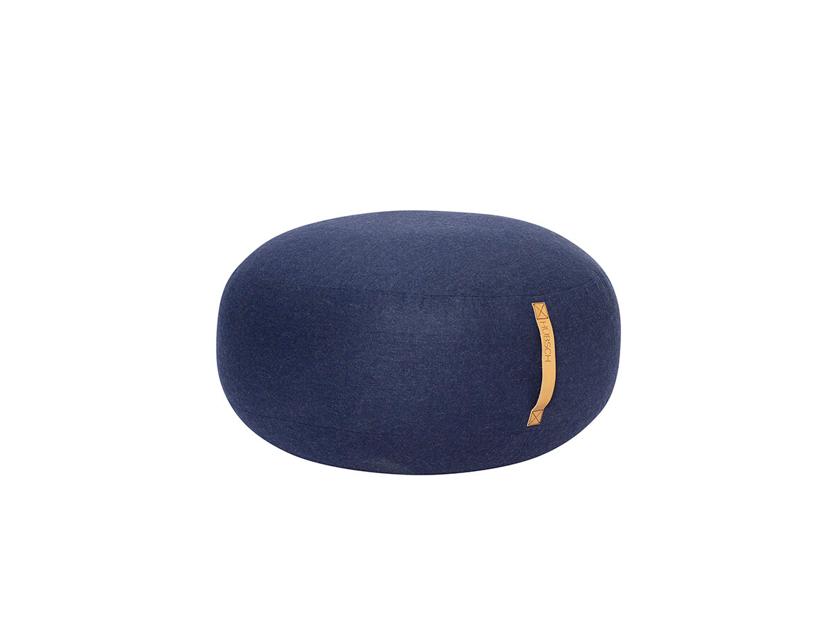 Hübsch - Mochi Pouf Ø70 Dark Blue Hübsch von Hübsch