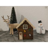 Lebkuchenhaus Aus Holz/Wichtelhaus Advents - Und Weihnachtsdekoration von HuebschesAusHolz