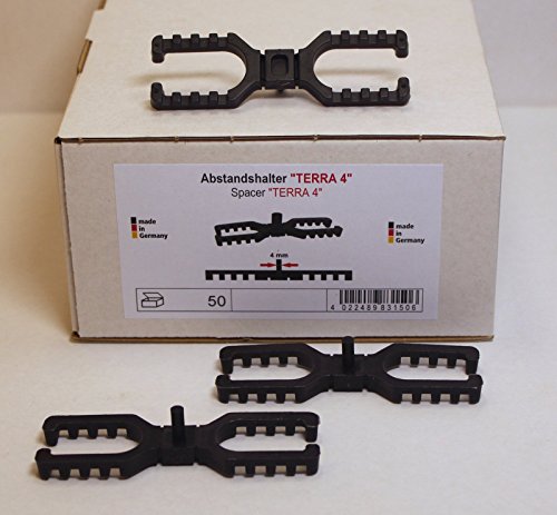 Terra 4 Abstandshalter mit 4 mm Dorn für Terrassendielen Distanzhalter Abstandhalter von 50-1000 Stück wählbar (200) von Hüfner Terra 4