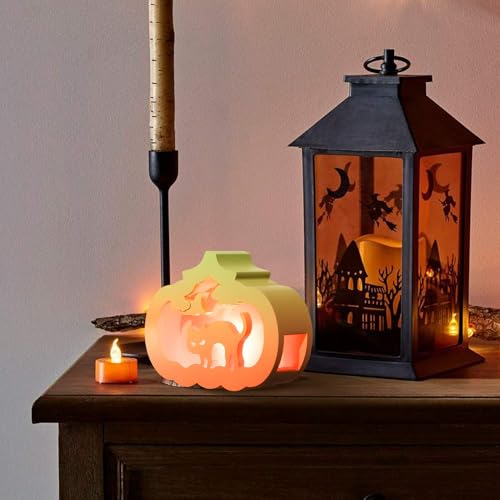 Huehkir Halloween Silikone Formen, Halloween Kürbis Formen für Resin Kunst, Wiederverwendbare Kerzenform Für Fenster Tisch LED Beleuchtung Garten von Huehkir