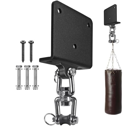 Huehkir Punching Bag Hanger | Boxsack Aufhängung - 360 Grad Drehhaken platzsparend für Zuhause Fitnessstudio Garage Kampfsport von Huehkir