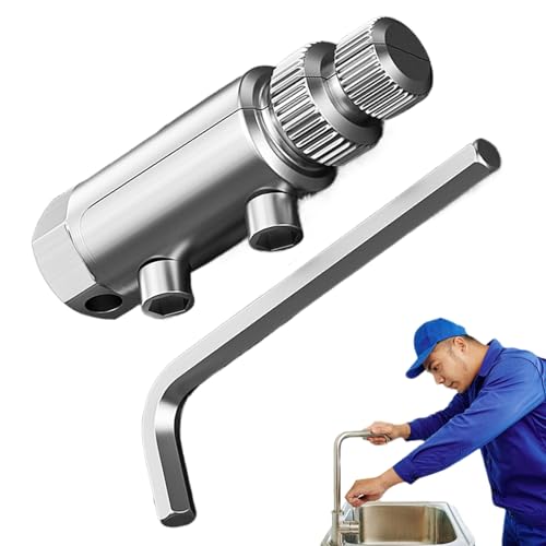 Huehkir Rohrventil Gewindeextraktor Werkzeug, Interner Ventilentferner für Wasserleitungen, Extraktionszubehör Zum Herausziehen Abgeschlitzter Wasserhahnschrauben Für Klempner & Heimwerker von Huehkir