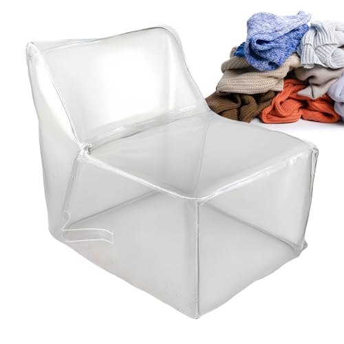 Huehkir Stofftier Aufbewahrung Sitzsack Bezug, wasserdichte Sitzsack Hülle Mit Reißverschluss, Durchsichtiger Spielzeugorganizer für Kinderzimmer, Organisation von Kuscheltieren im von Huehkir