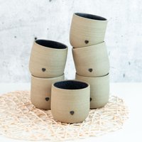 Becher Sky & Sand, Keramik - Hochwertig Und Einzigartig, Herz von Huehnerwiesenkeramik