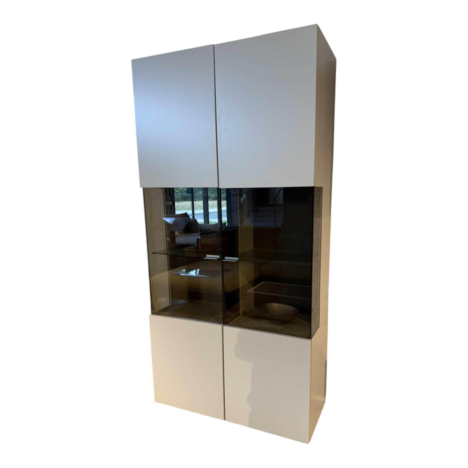 2er-Set Vitrine Fena Lack Seidengrau von Hülsta