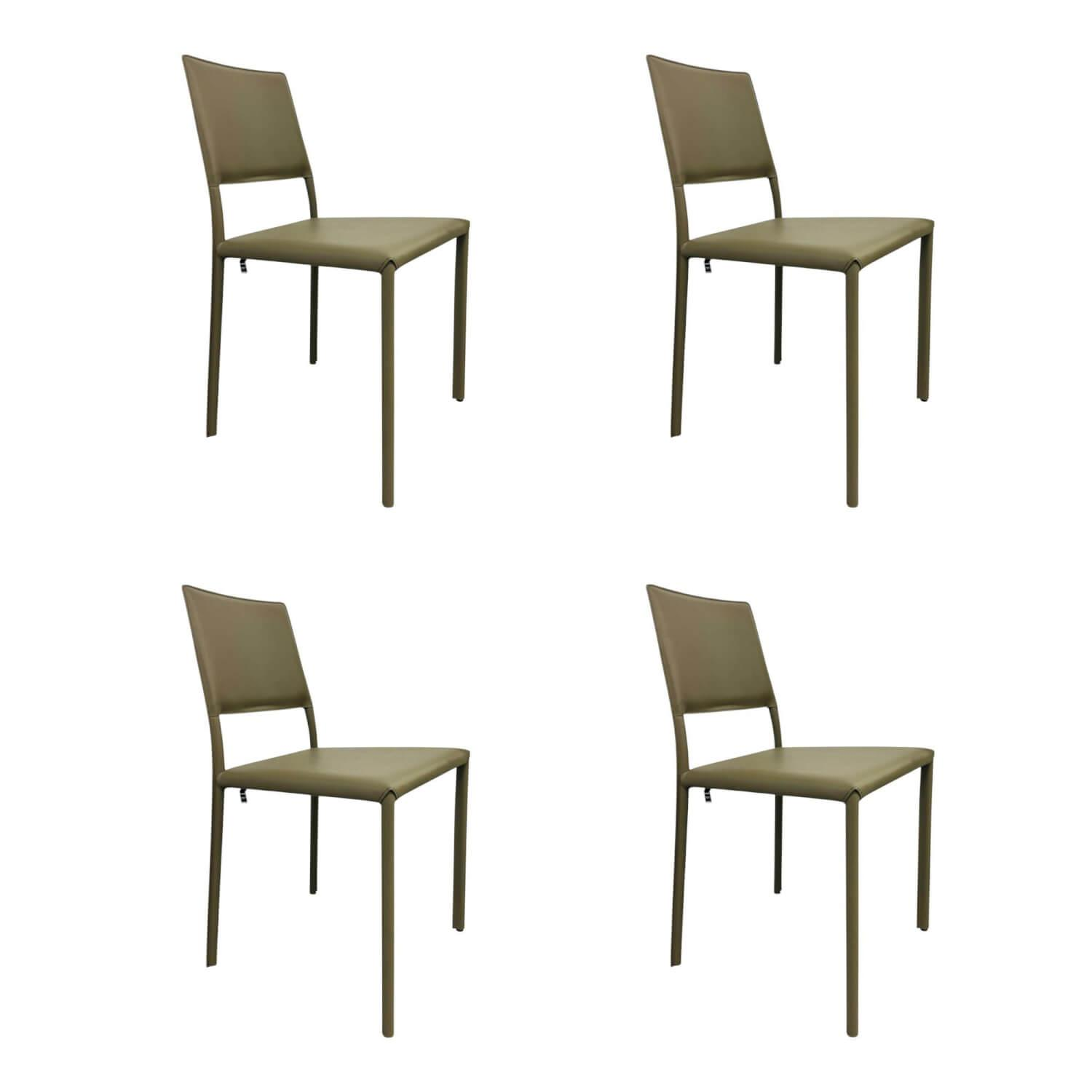 4er-Set Stuhl S 18 Kunstleder S035 LRG Taupe von Hülsta