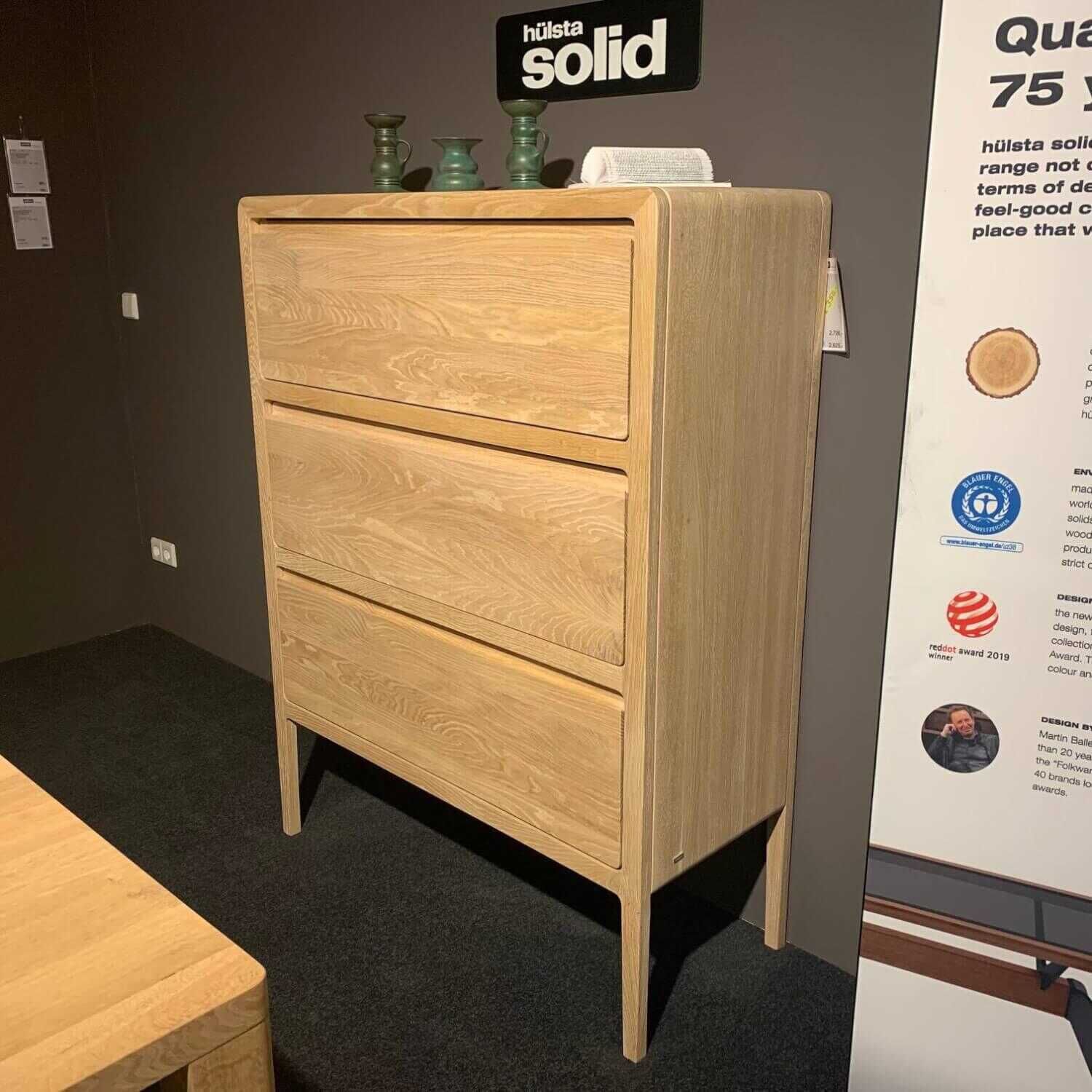 Highboard Solid Eiche Hell Massiv Geölt von Hülsta