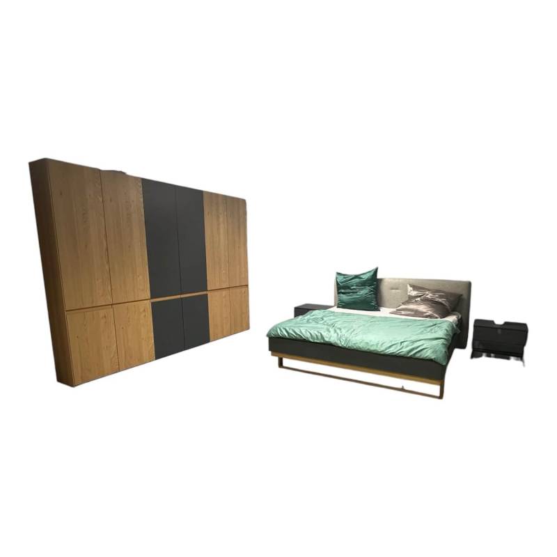 Schlafzimmer Amana Stupermatt Salbeigrün Grün Grau Akzent Und Kufe Eiche Natura von Hülsta