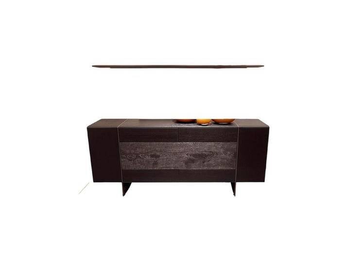 hülsta Sideboard Anrichte Persis Eiche Massiv Anthrazit Mit Wandsteckbord Und von Hülsta