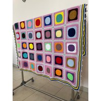 Gehäkelte Oma Square Decke Aus Handgemachter Baumwolle Gehäkelte Oma Square Decke Aus Handgemachter Baumwolle von HuelyasWorld