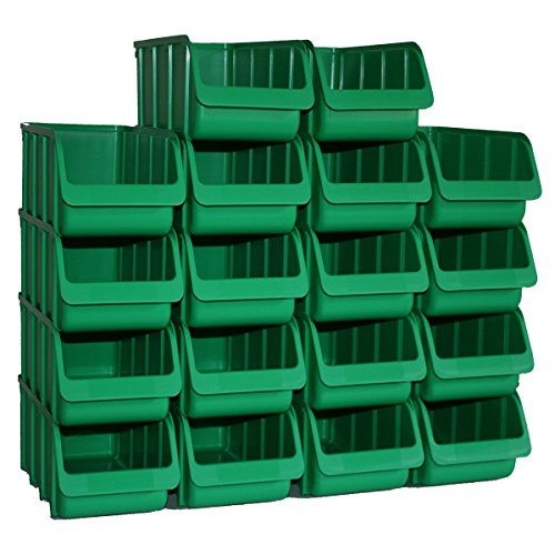18 Profi Lager-Sichtboxen PP Größe 3L in Farbe Grün von Hünersdorff für BAUPROFI